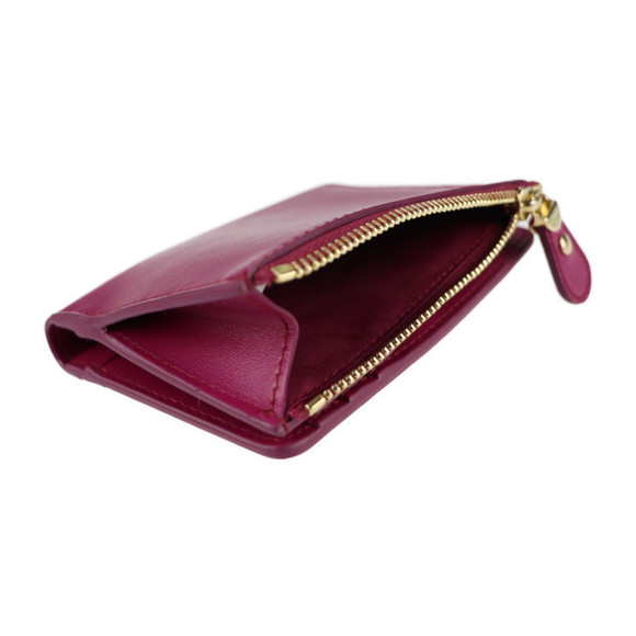 Salvatore Ferragamo Vara Calf Card Case Sangria - Picture 5 of 9